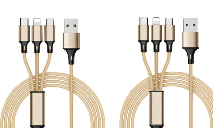 Image 5: 3-in-1 cable (iPhone phone cable,micro USB cable and USB type C cable)