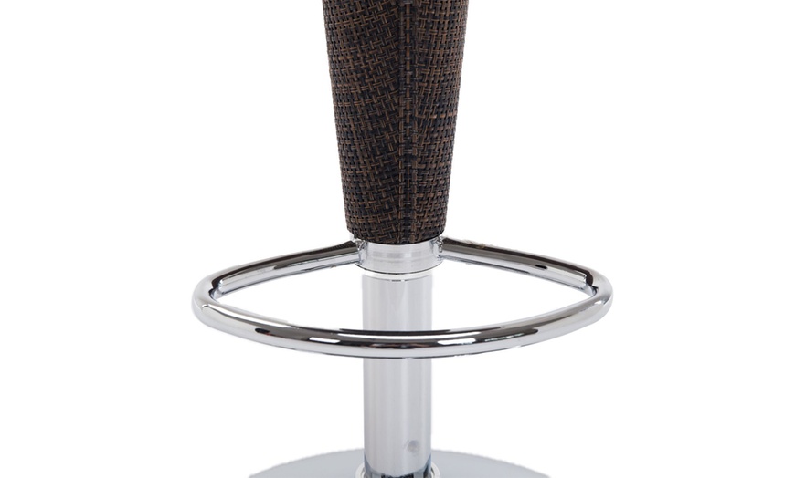 Image 6: Homcom Rattan-Effect Bar Stools