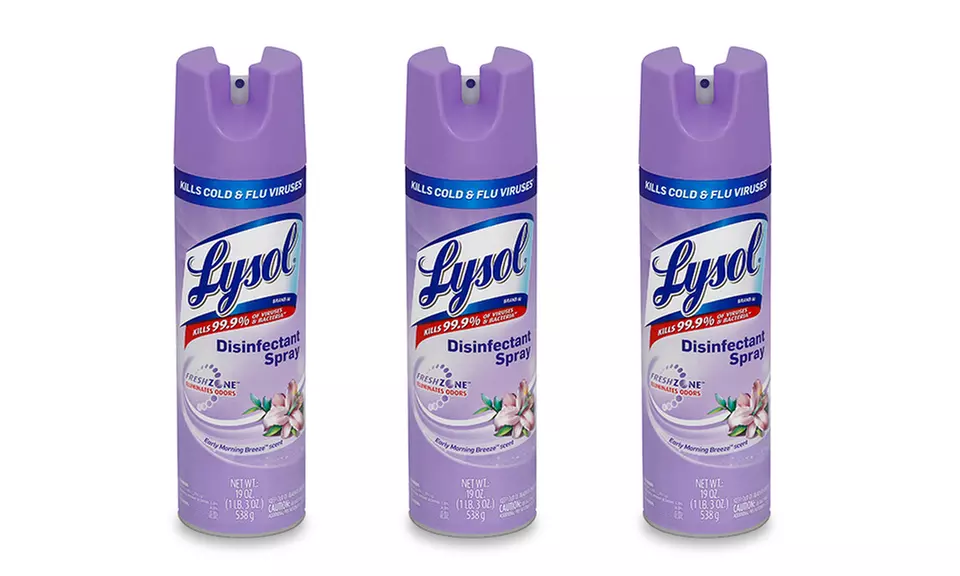 Lysol Scented Disinfectant Spray; 3-Pack of 19oz. Spray Cans + 5% Back in Groupon Bucks - Second Medium
