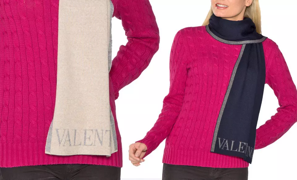 $59 for a Signature Valentino Intarsia Double-Knit Scarf ($225 List Price). Four Colors Available. Free Shipping. - Second Medium