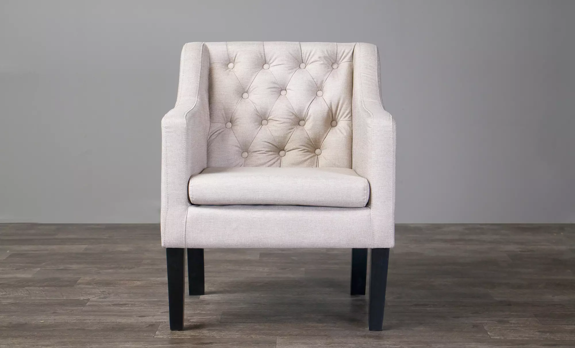Hayley Tufted Linen Accent Chair - Second Medium
