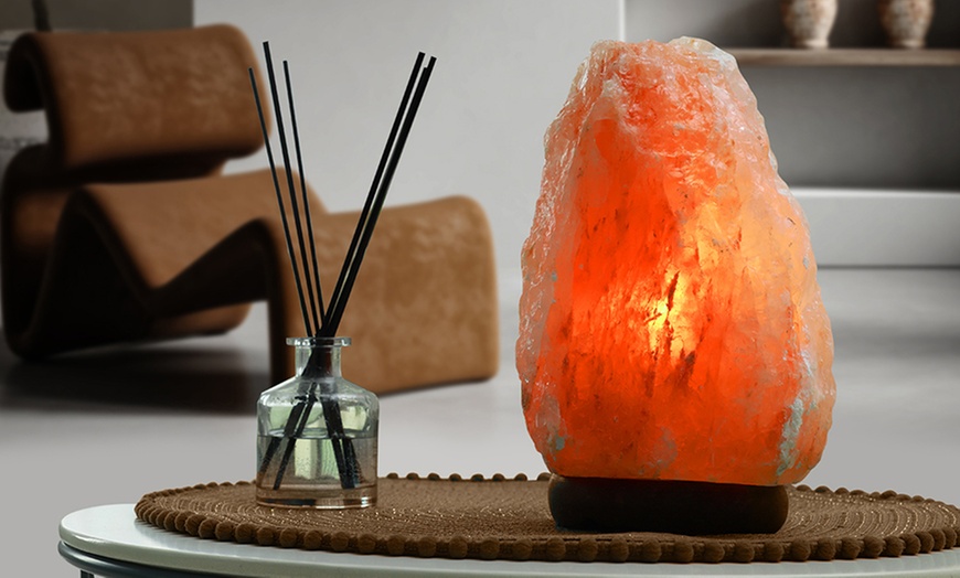 Image 4: One or Two Himalayan Salt Lamps with Dimmer and Flame