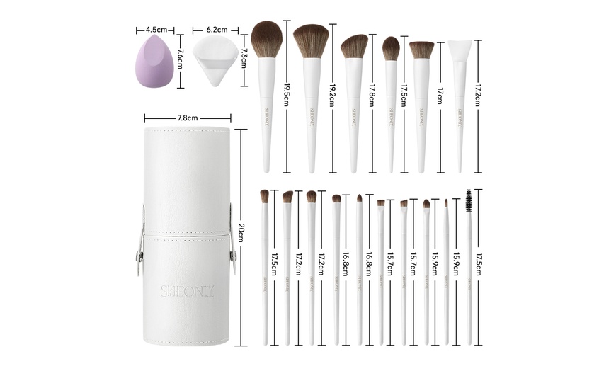 Image 4: 16 Pieces of Professional Makeup Brush Set