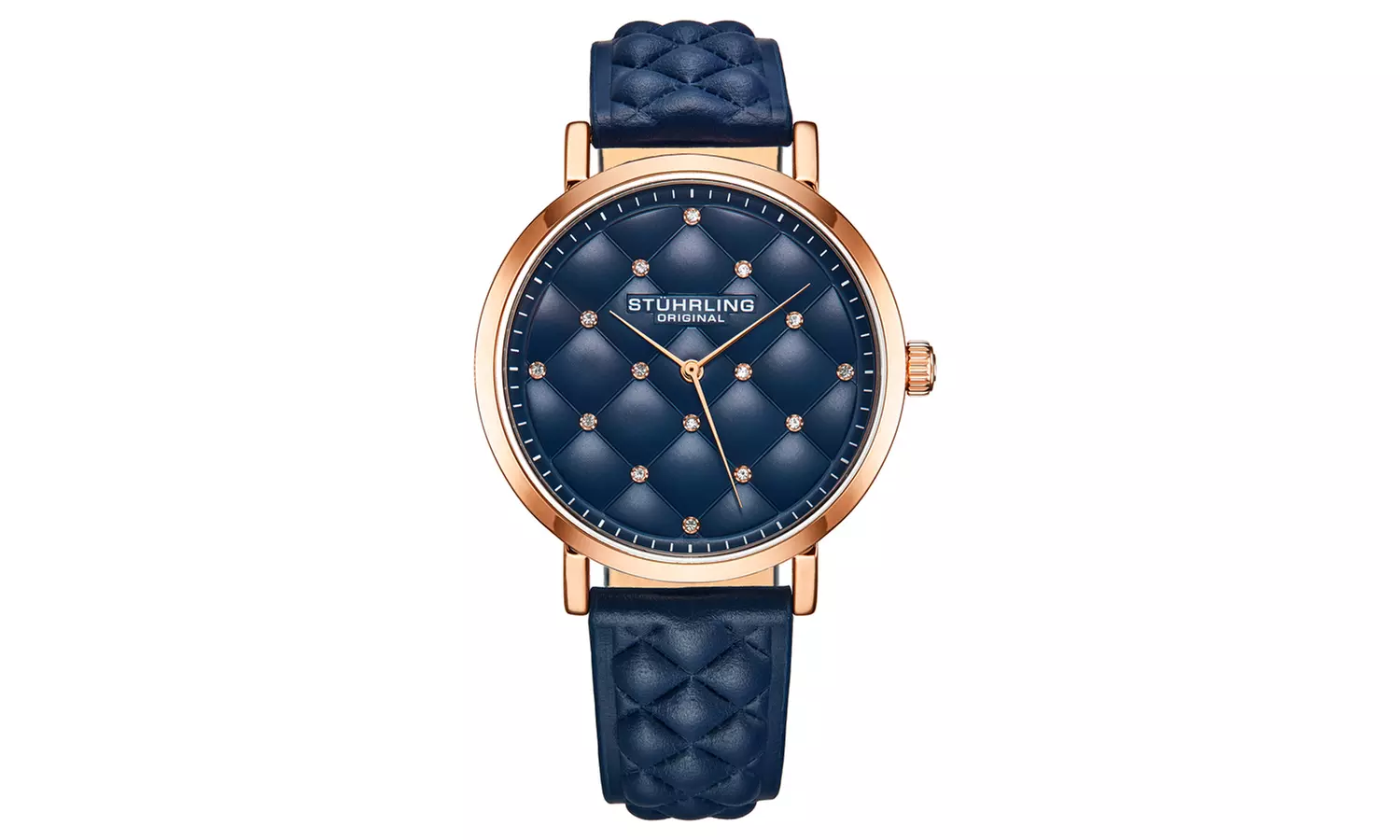 Stuhrling Women's Leather Tufted Strap Watch - Second Medium