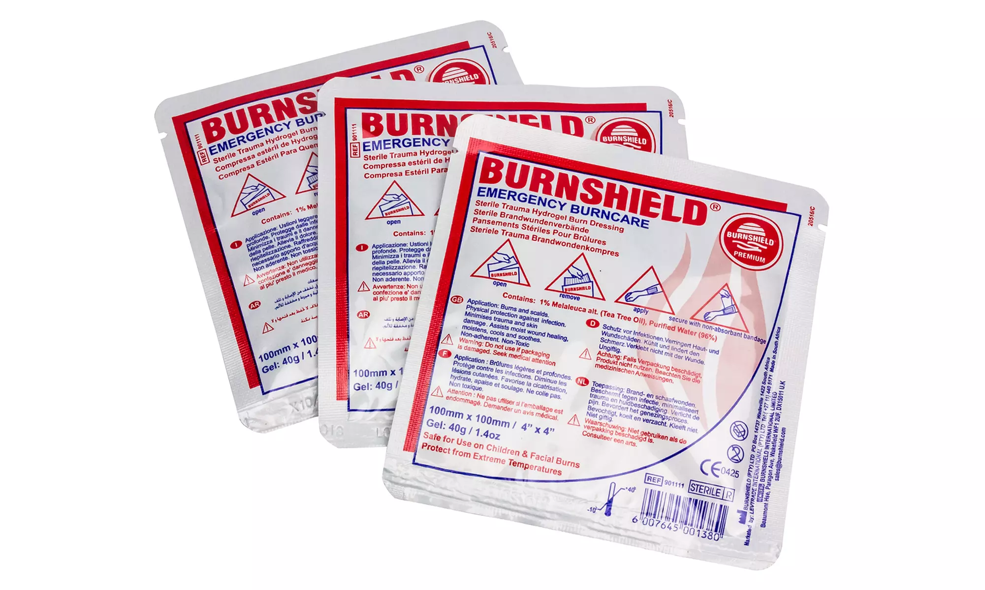 Burnshield Premium Sterile Emergency Burn Dressing (3-Pack) - Image 2