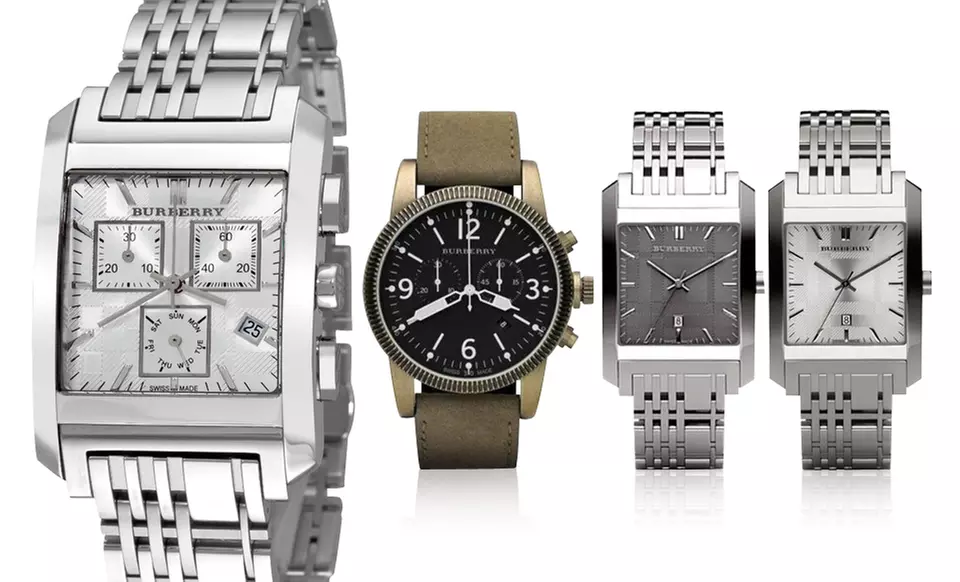 Burberry Men's Heritage Watches from $299–$412.  - Primary Image