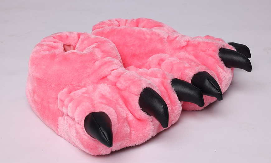 Image 24: Funny Claw Novelty Monster Foot Slippers