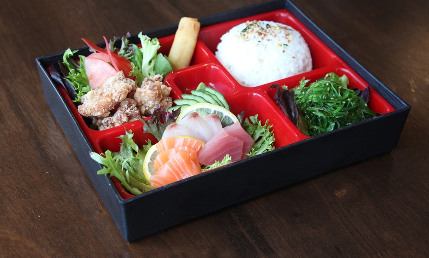 Image 3: Bento Box with Miso Soup + Drink