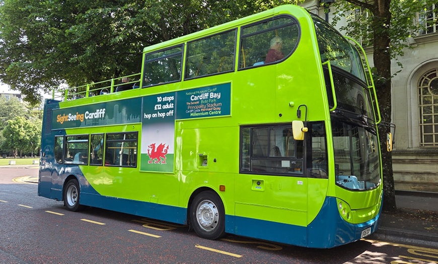 Image 1: Discover Cardiff in Style: Open-Top Sightseeing Bus Tour 