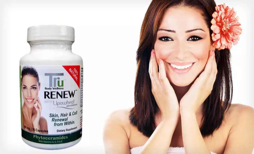 $25 for Three Bottles of Tru Youth Face-Lifting Phytoceramide Capsules ($89.85 List Price). Free Shipping. - Primary Image