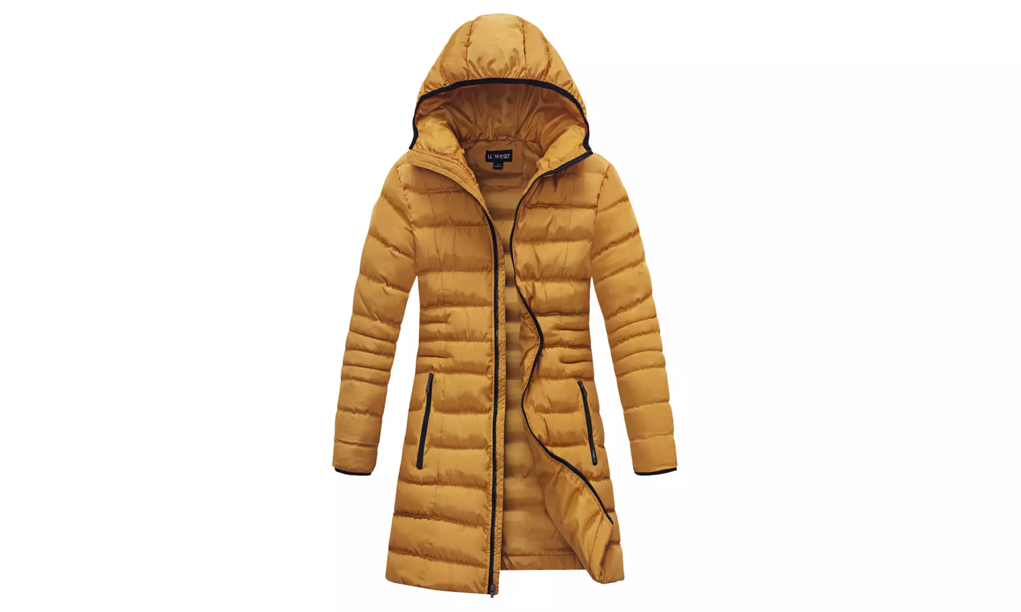 u2wear Essentials Women's Zip Front Hooded Puffer Coat (Size 3X) - Primary Image