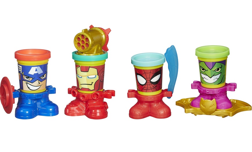 Image 1: Play-Doh Marvel Can Heads 2-Pack