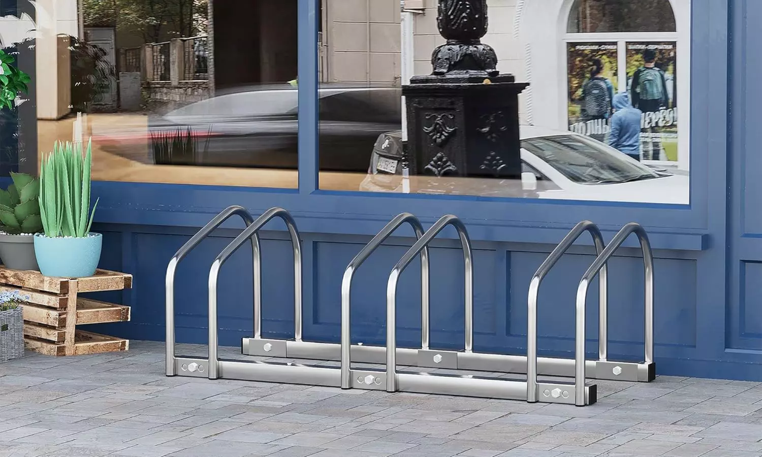 HomCom Bike Parking Rack