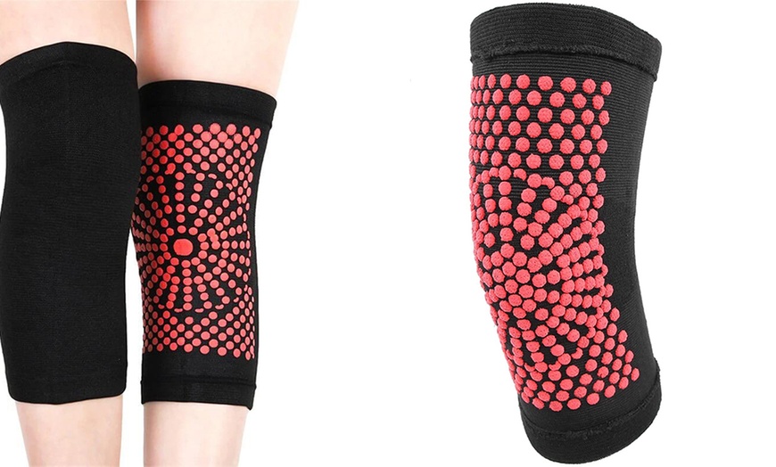 Image 4: Self-Heating Magnetic Therapy Knee Support Pads