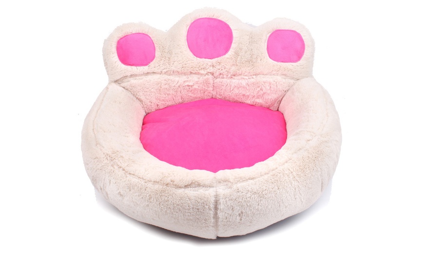 Image 6: Paw-Shaped Pet Bed with Zip