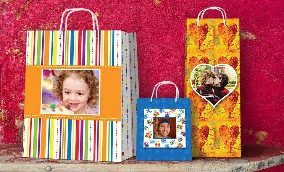 Personalized Gift Bags from Picture Gift Bags (52% Off) - Primary Image