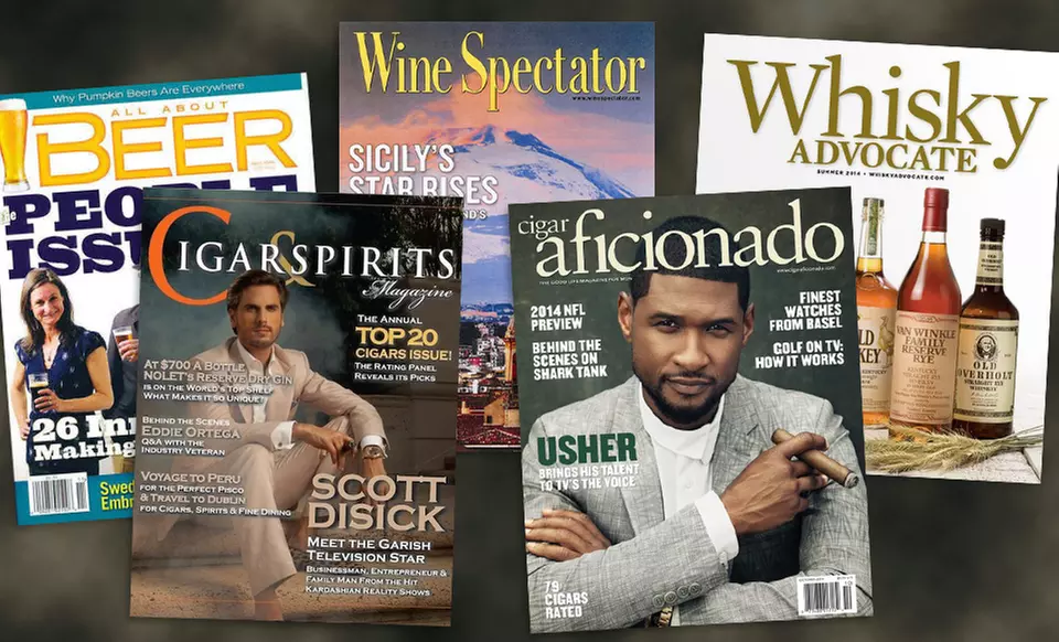 Cigar, Wine Spirits Magazines Groupon Goods
