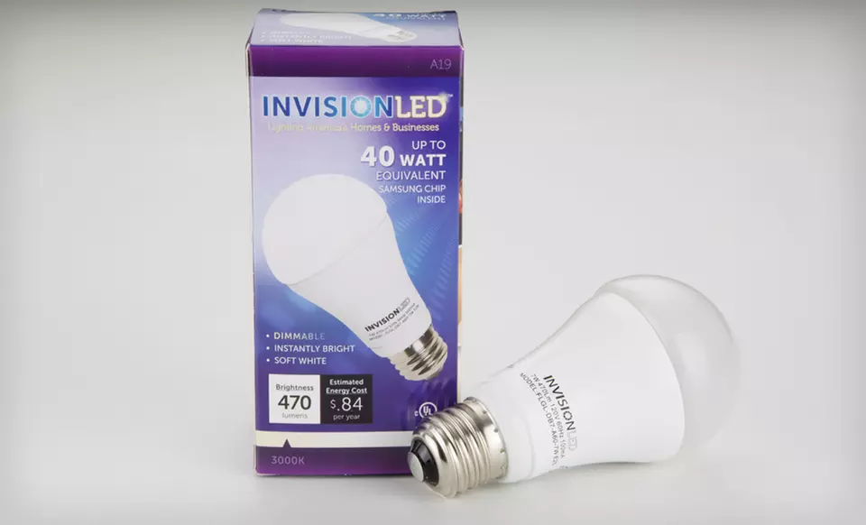 One, Two, or Four InVision LED A19 7-Watt LED Dimmable Bulbs (Up to 51% Off). Free Shipping and Free Returns. - Primary Image