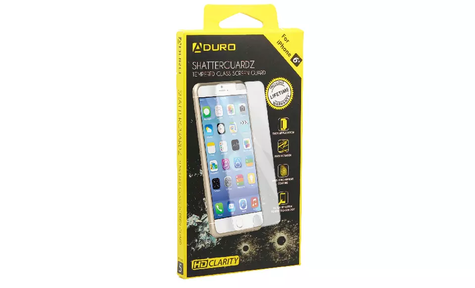 Aduro Shatterguardz Tempered-Glass Screen Protector for iPhone 6 and iPhone 6 Plus - Second Medium