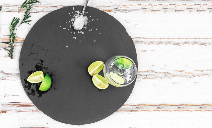 Image 3: Natural Slate Food and Drinks Serving Platter