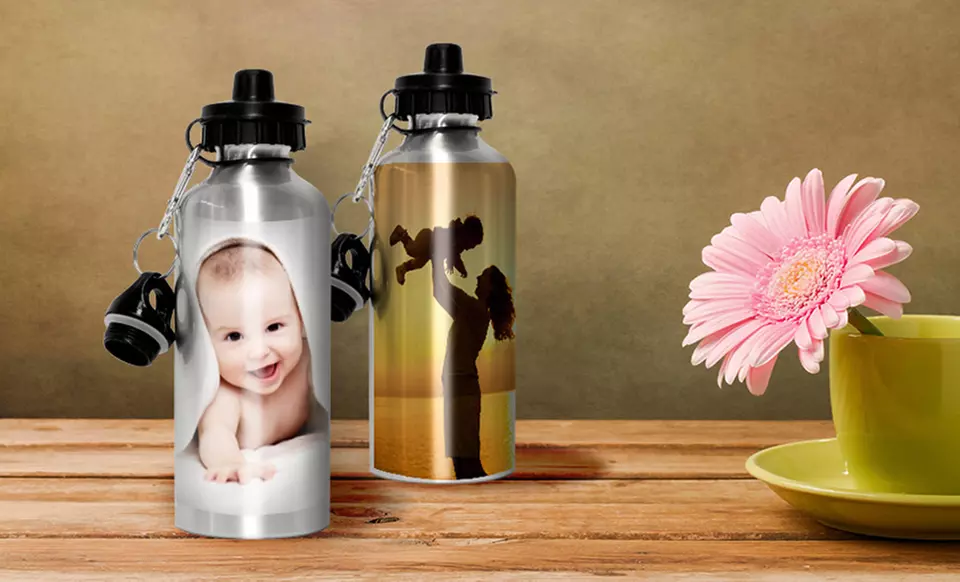 1 or 2 Custom Water Bottles from Printerpix - Primary Image
