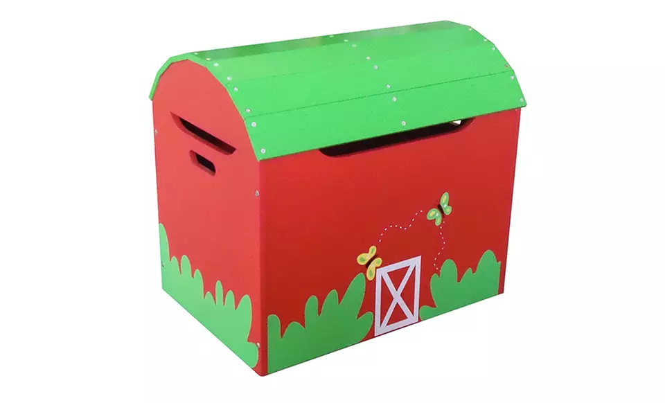 Farm-Themed Barn Toy Box - Primary Image