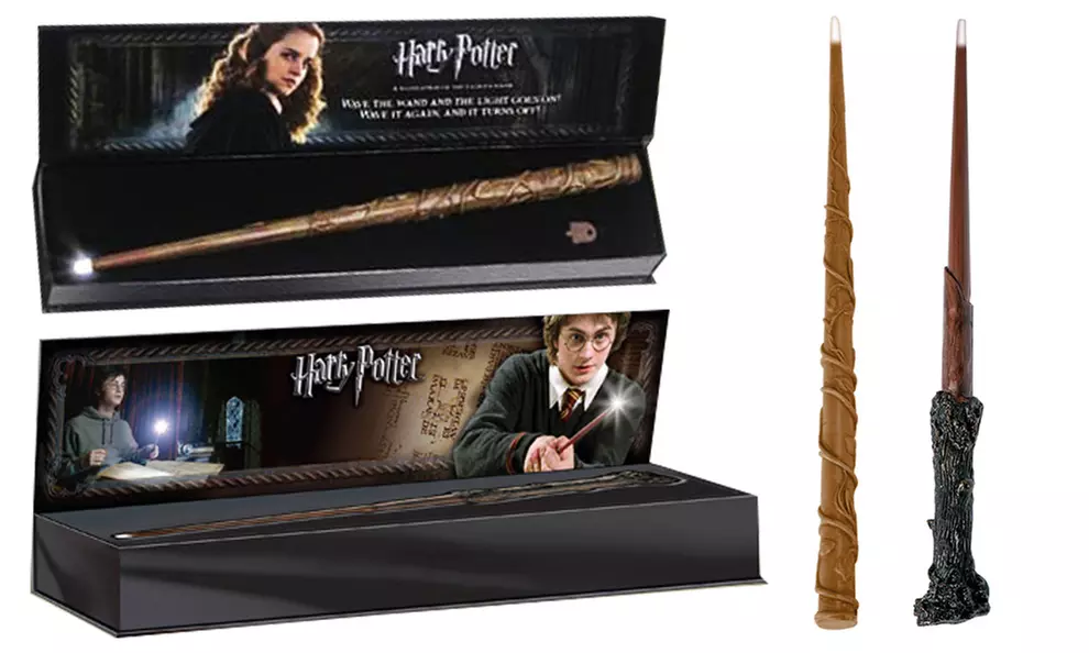 Baguette Harry Potter et Hermione avec embout lumineux - Primary Image