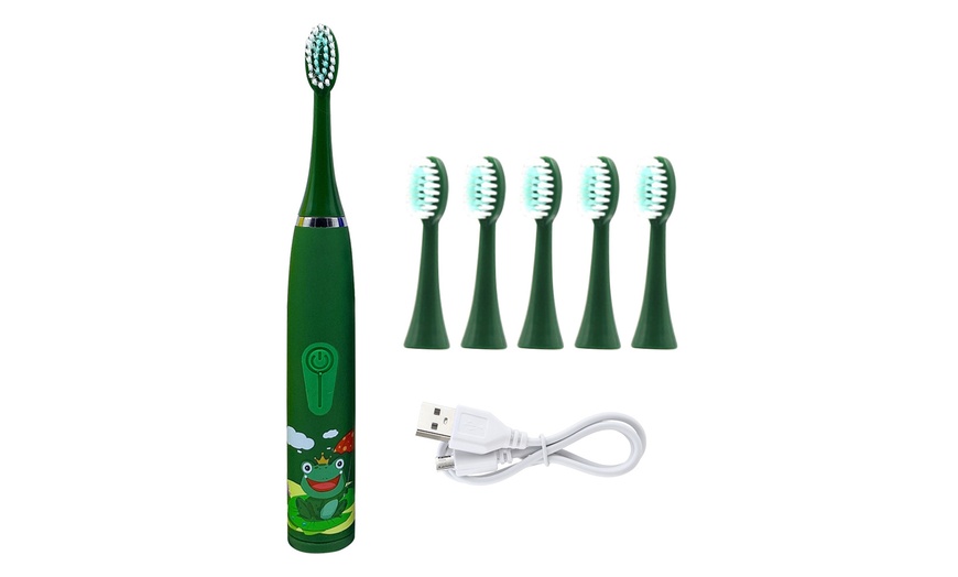 Image 5: Kids' Smart Electric Toothbrush with Eight Heads