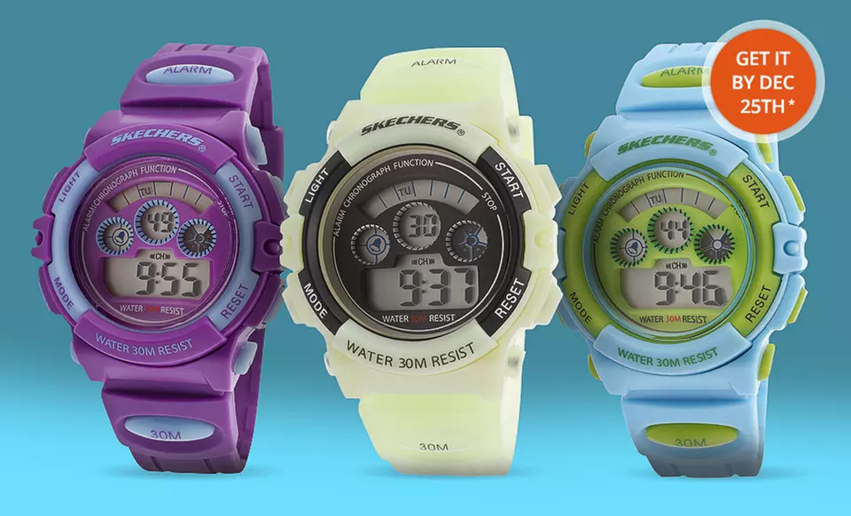 Skechers Digital Watches for Men or Women. Multiple Styles Available. Free Returns. - Primary Image