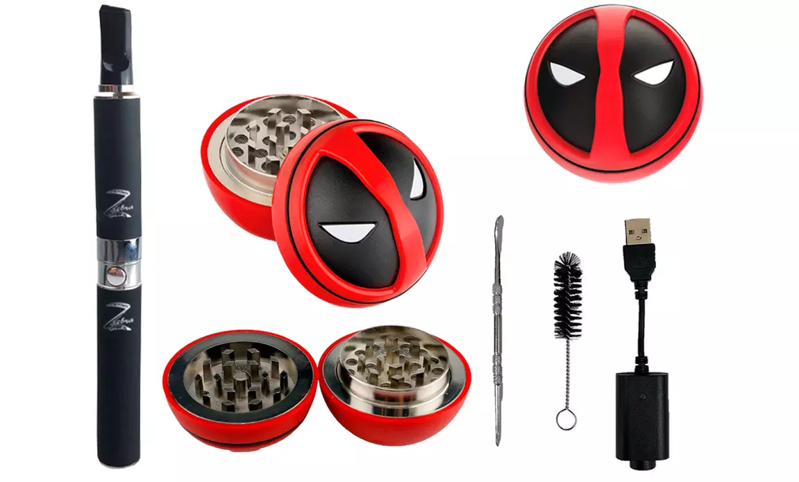 Death Stare Dry Herb Vaporizer and Grinder Kit (8-Piece) from Zebra Smoke - Primary Image
