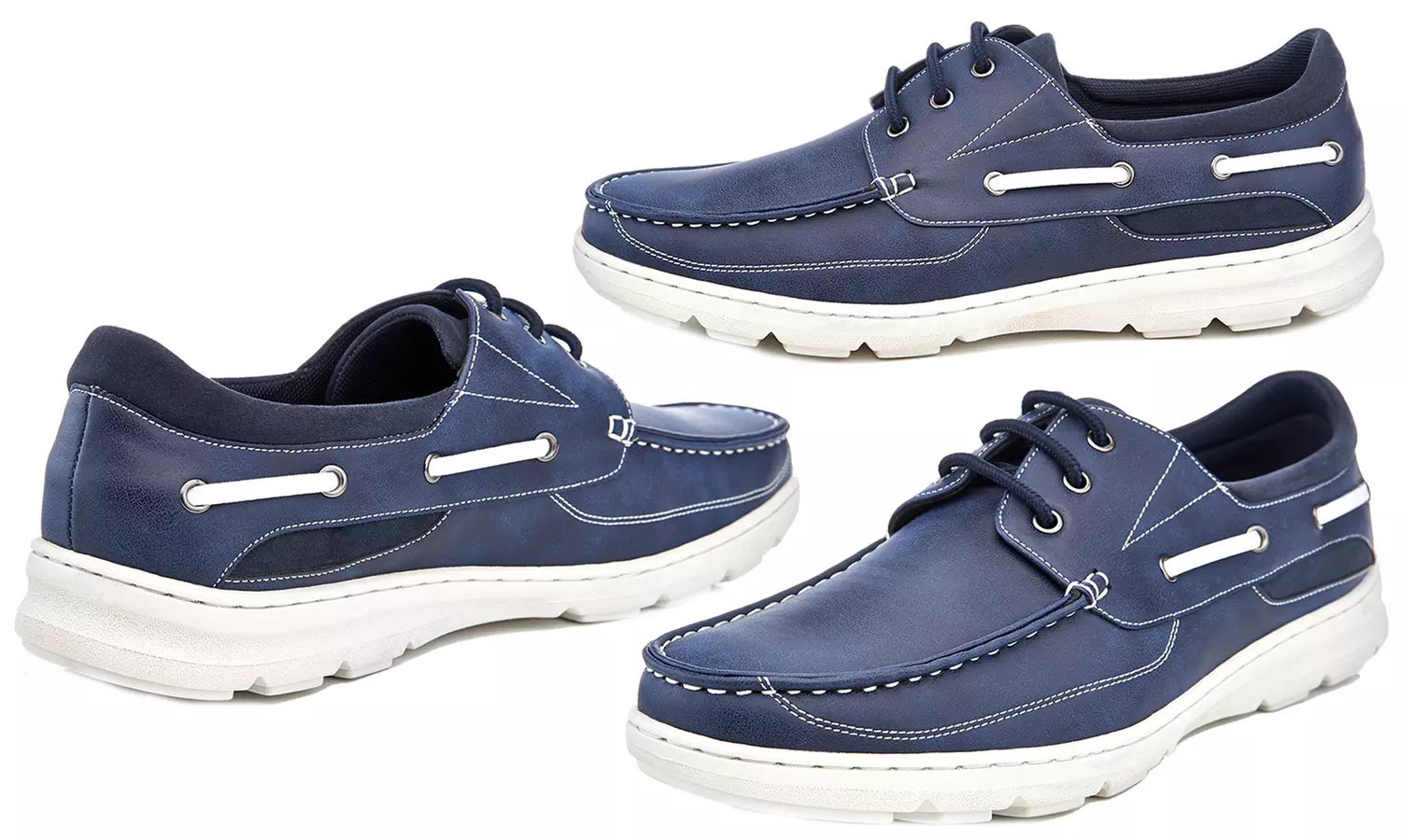 Men's Lace Up Casual Comfort Sporty Boat Loafers - Second Medium