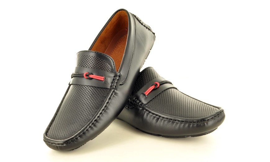 Image 3: Men's Perforated Casual Loafers