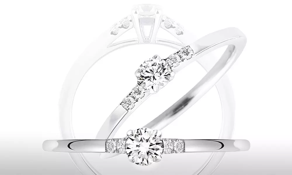 Bague solitaire en or 10kt pavée de diamants dès 169,99€, livraison offerte (jusqu'à 72% de réduction) - Primary Image