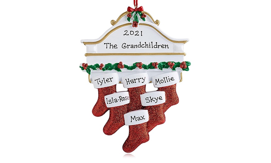 Image 8: Personalised Socks Family Christmas Tree Ornament