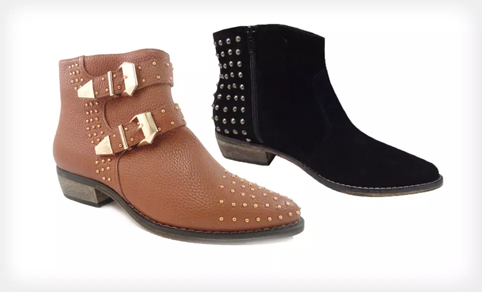 $34 for Bucco Studded Booties ($100 List Price). Multiple Styles and Sizes Available. Free Shipping and Free Returns. - Primary Image