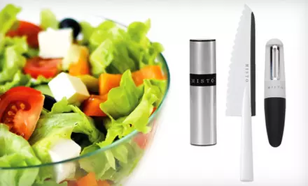 $17 for a Misto Three-Piece Salad Set with Peeler, Lettuce Knife, and Olive-Oil Sprayer ($35 List Price) - Primary Image