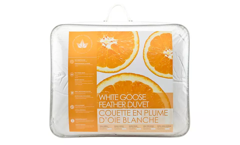 Canadian Down and Feather Company White Goose Feather Duvet - Second Medium