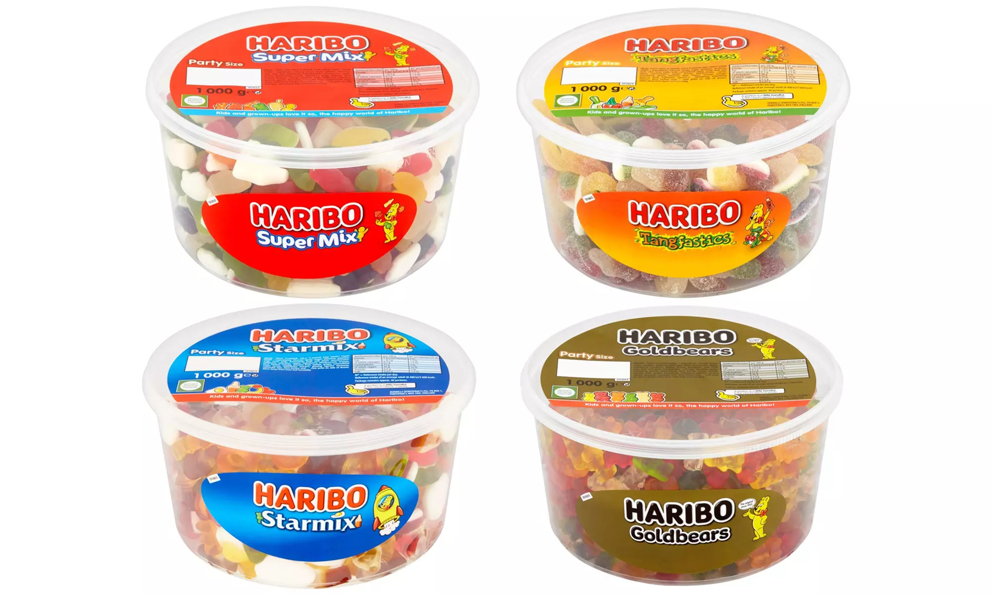 Lot de 4 Boîtes de 1kg de Bonbons Haribo - Primary Image