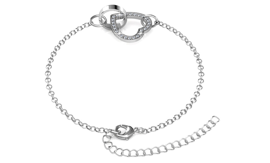 Image 16: Locked Heart Bracelet Chain Bracelet