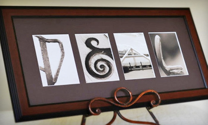 Alphabet Photography Groupon Sticks and Stones: $65 for a Personalized and Framed Alphabet-Photography Keepsake from Sticks