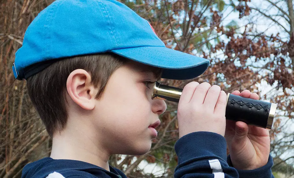 7" or 17" Handheld Brass Pirate Navigation Telescope with Wooden Box from $12.99–$26.99 - Second Medium