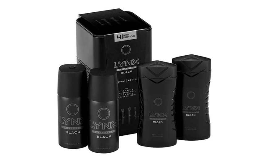 Image 1: Lynx Black Mini Tin Gift Set