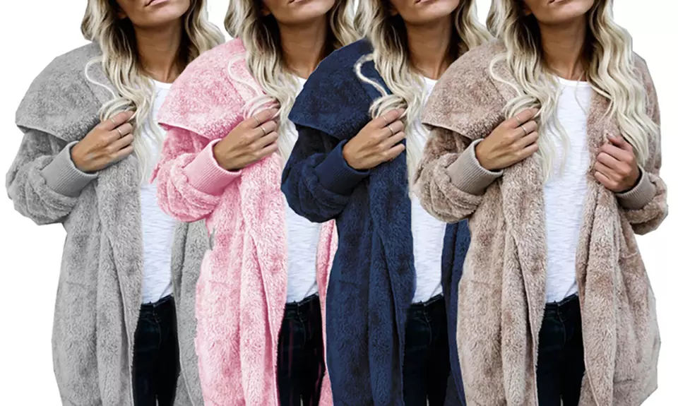 Gilet long en polaire à capuche Milo - Primary Image