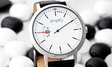 Reloj de pulsera con correa de cuero
