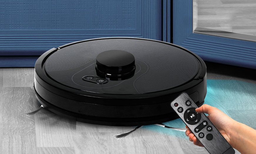 Image 3: Black Robot Vacuum Cleaner