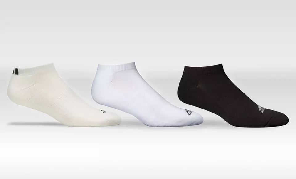 adidas Men's Comfort Low-Cut Socks 6-Pack in Black, Ecru, or White - Primary Image