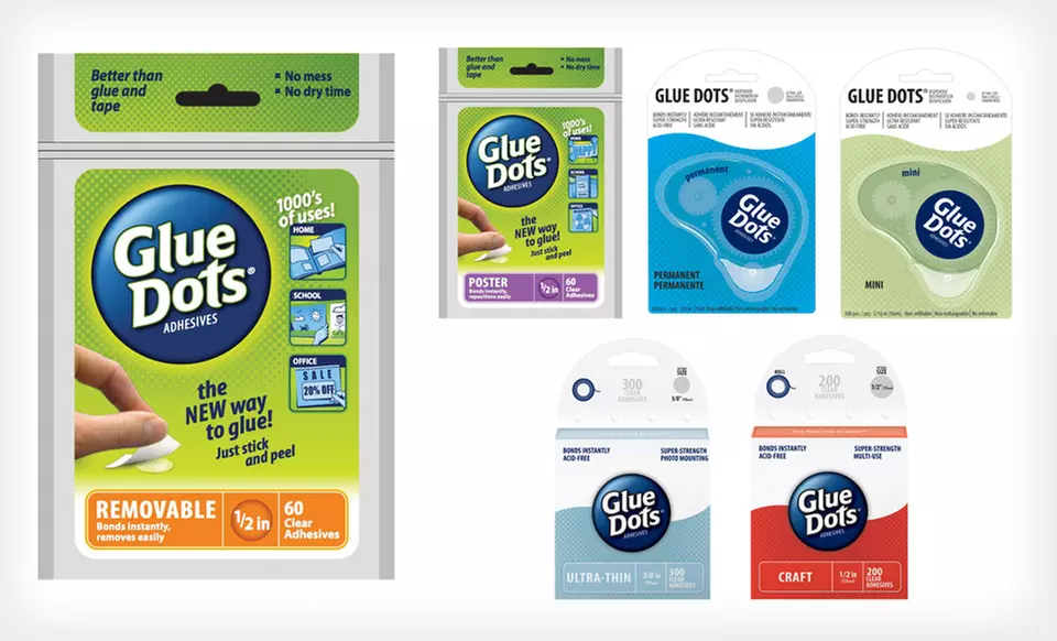 $11.99 for a Glue Dots 6-Piece Variety Pack ($24.16 List Price). Free Returns. - Primary Image