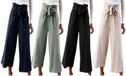 High-Waisted Cropped Trousers
