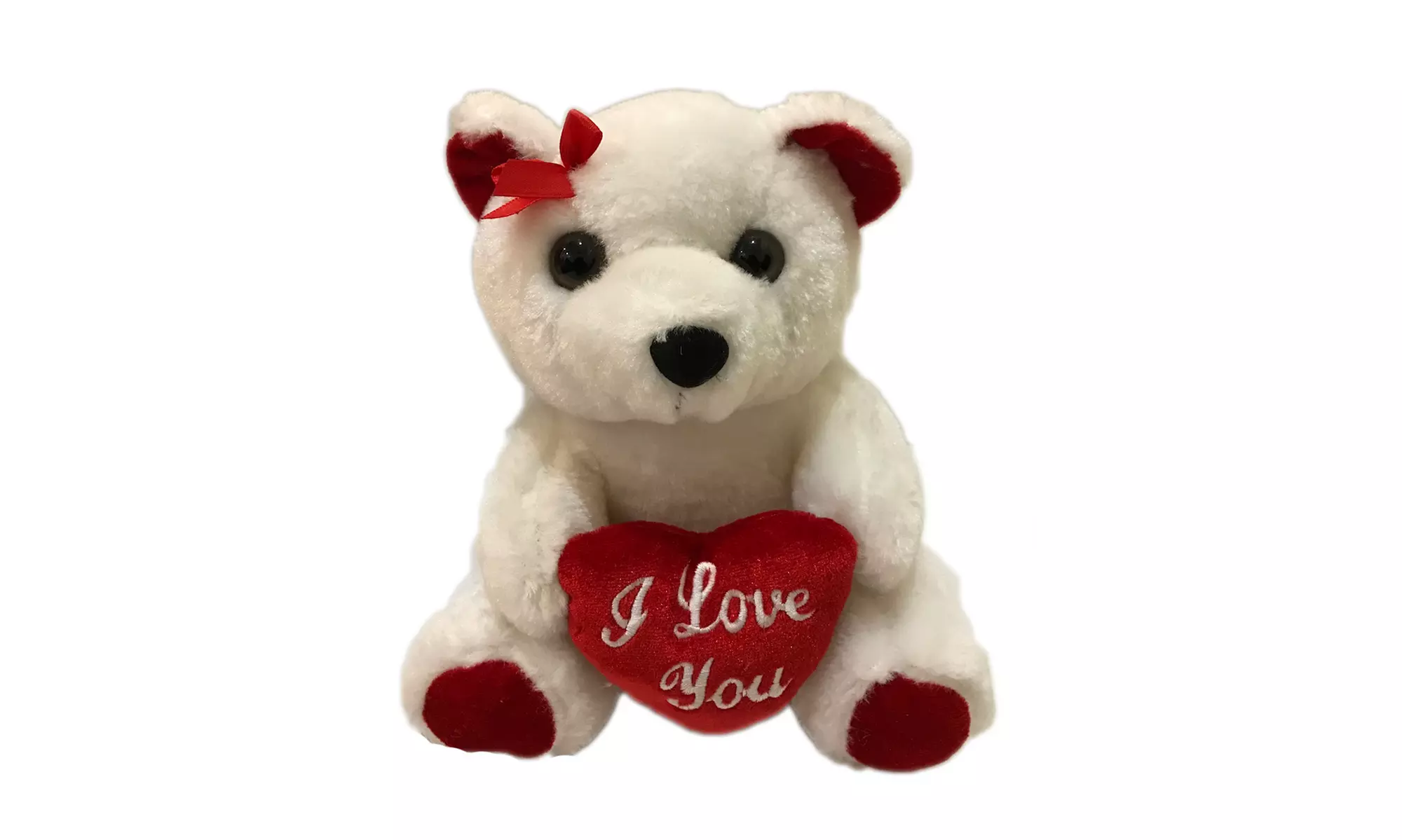 Valentine's Day Plush Bear with Embedded Heart - Second Medium