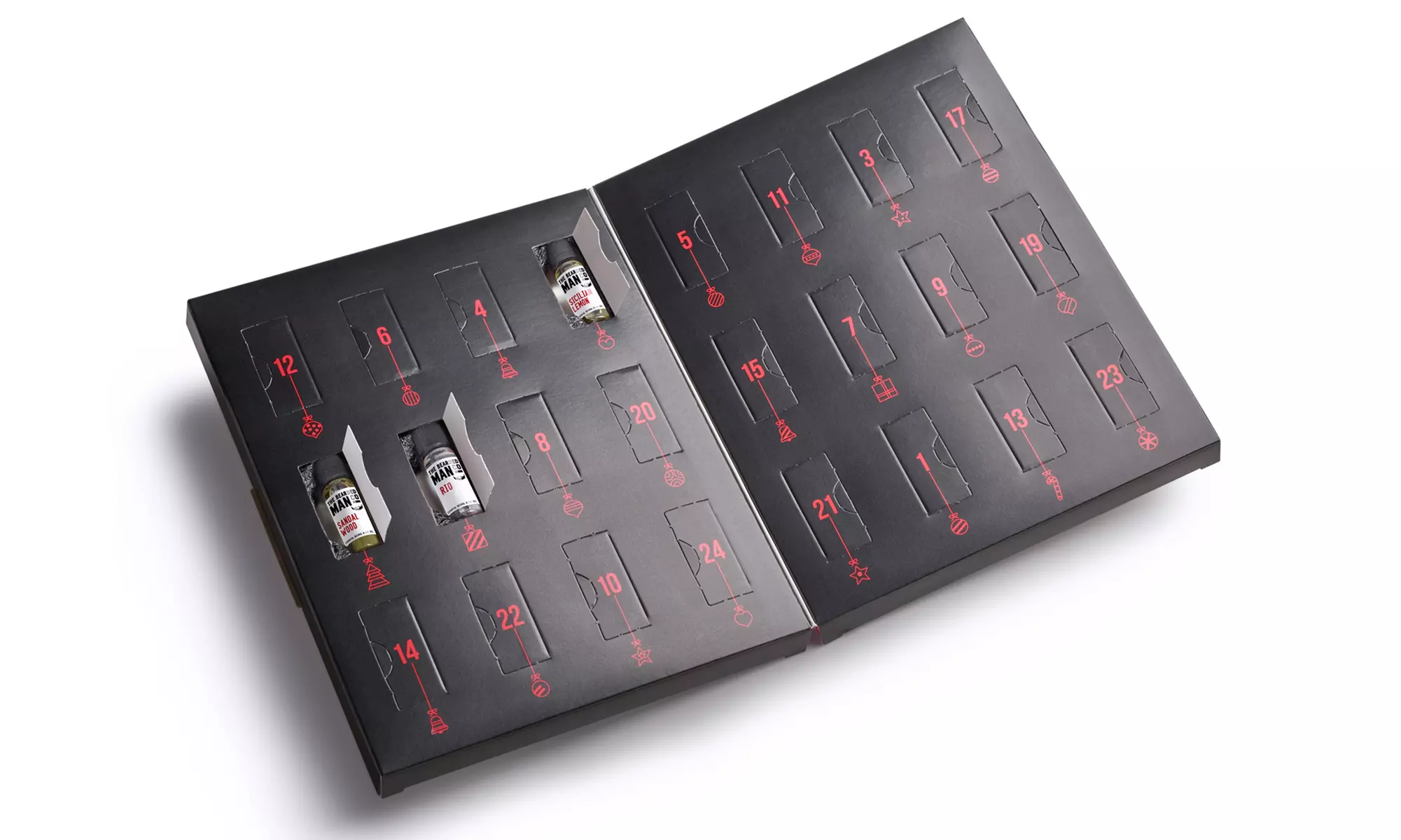 The Bearded Man Company Adventskalender mit 24 unterschiedlich duftenden Bartölen - Second Medium